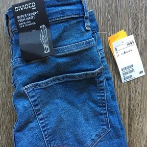 H&M Divided High Waist Skinny Jeans NWT